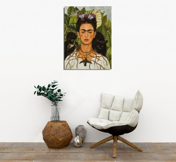 Wallity Autorretrato con collar de espinas y colibrí de Frida Kahlo, 30 x 40 cm